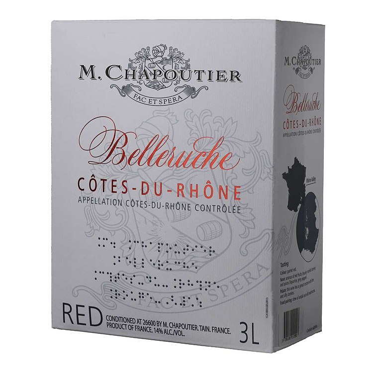 Chapoutier côtes du rhône belleruche  14%  3l