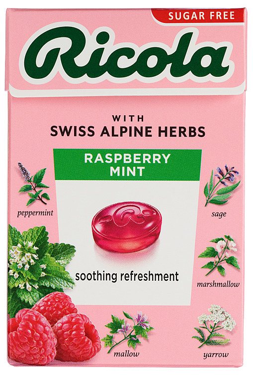Ricola rasberry mint sukkerfri  50g