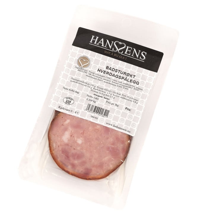 Badsturøkt hv.pålegg   100g