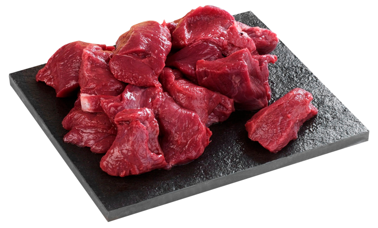 Hjort grytekjøtt  12xca.400g      kg