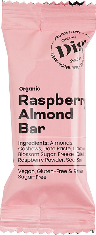 Dig rasberry almond bar  42g