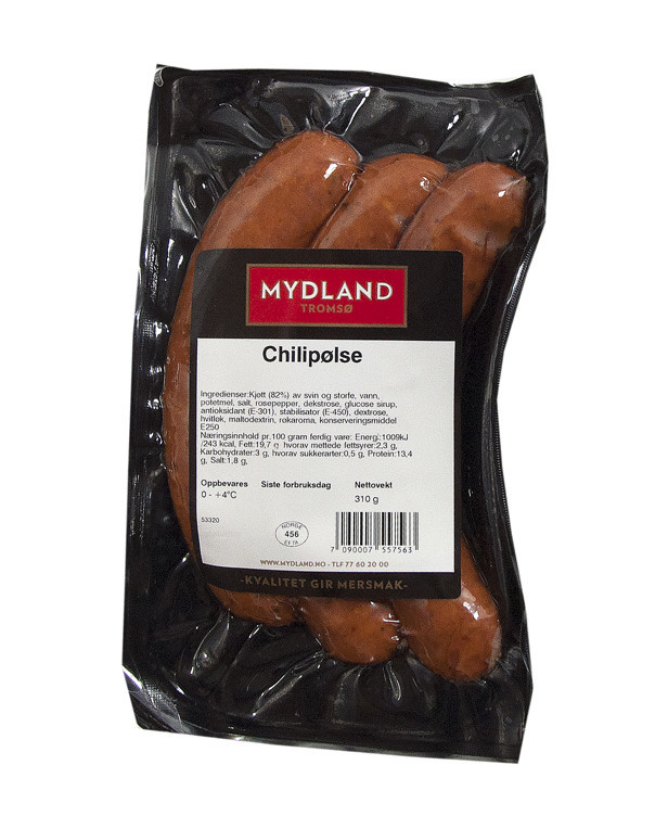 Chilipølse 3pk   310g