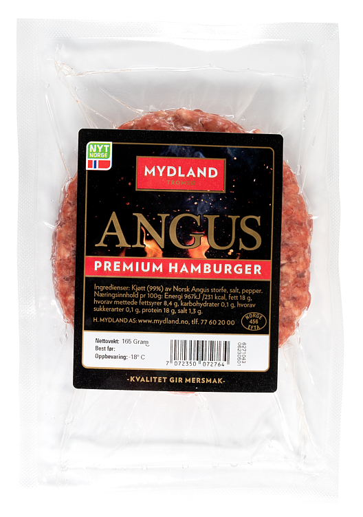 Angus premium hamburger frys  165g
