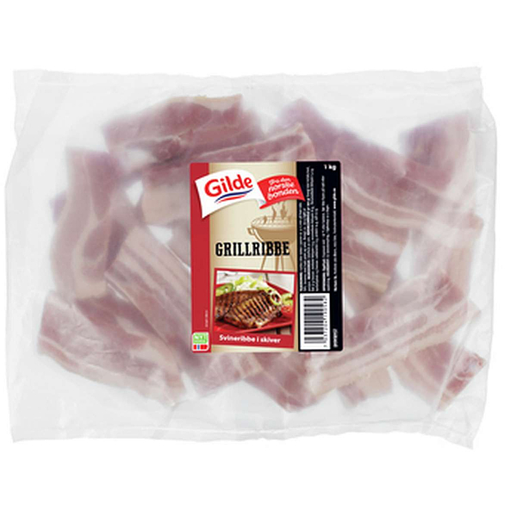 Grillribbe skivet 1kg