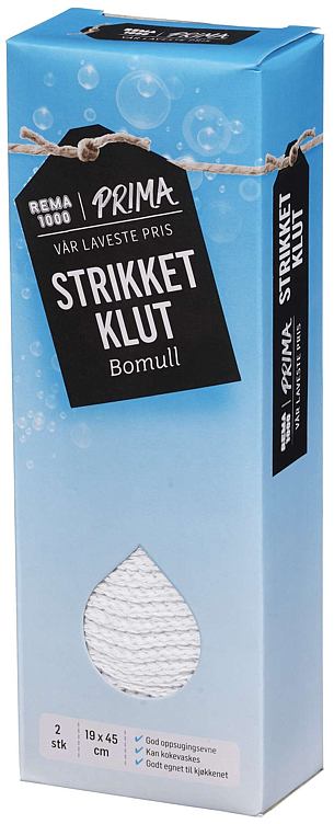 Soft style strikkeklut,bomull 2stk