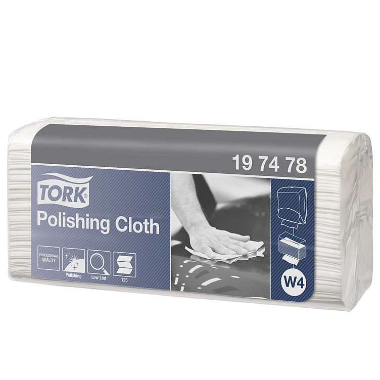 Poleringsklut top-pak hvit w4   125stk