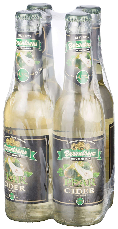 Berentsens pærecider fl   4,7%   24x27,5cl