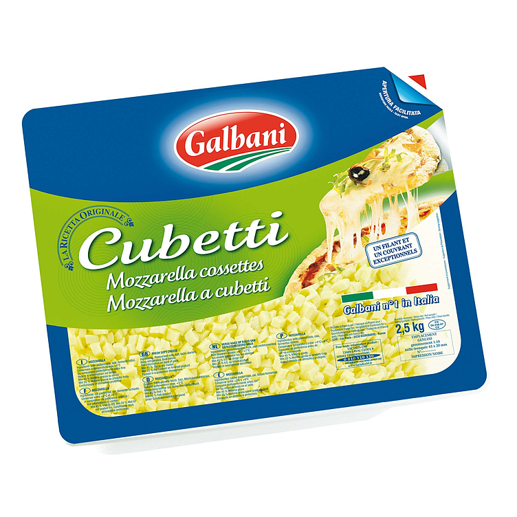 Mozzarelle cubetti økol.   4x2,5kg