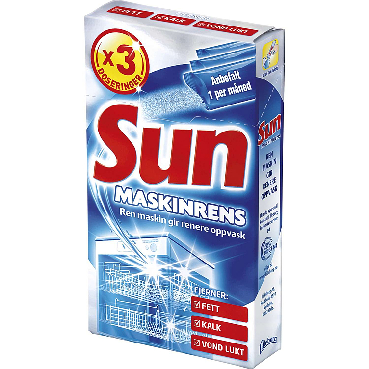 Sun maskinrens pose 3stk