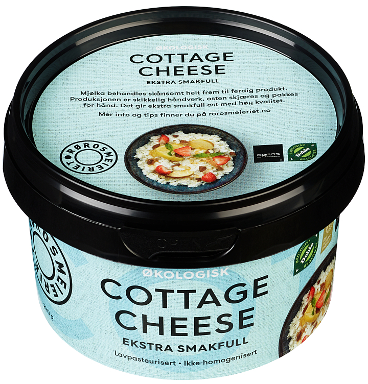 Røros cottage cheese beger økol.     240ml