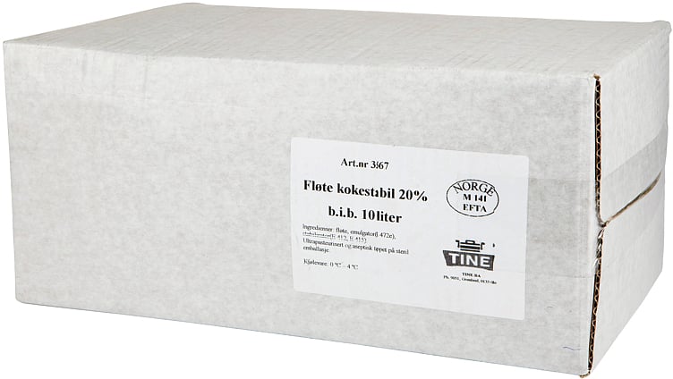 Fløte 20% kokestabil bib    10l