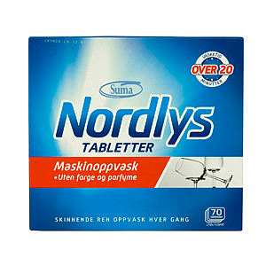 Suma nordlys tabl. vask over 20min            70stk