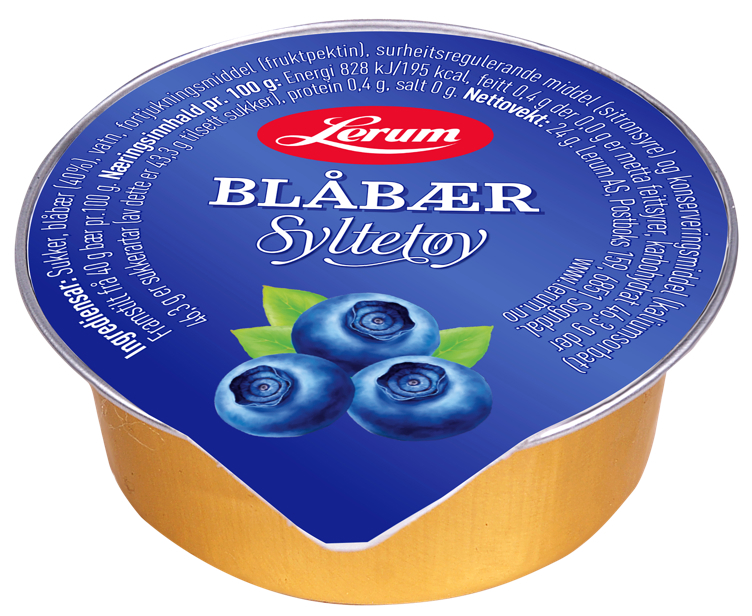 Blåbærsyltetøy   100x24g