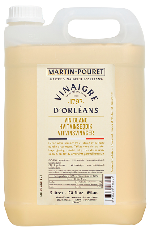 Eddik hvitvin  m.pouret           5l