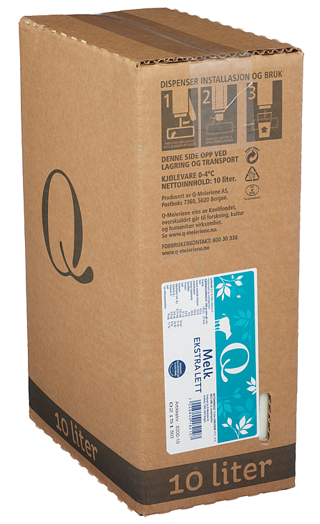 Q milk extra low fat bib 10l