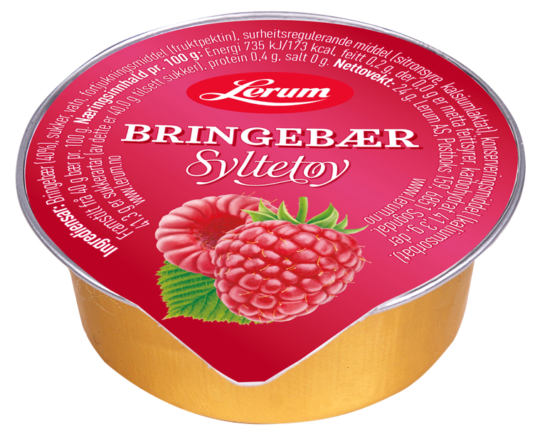 Bringebærsyltetøy  100x24g