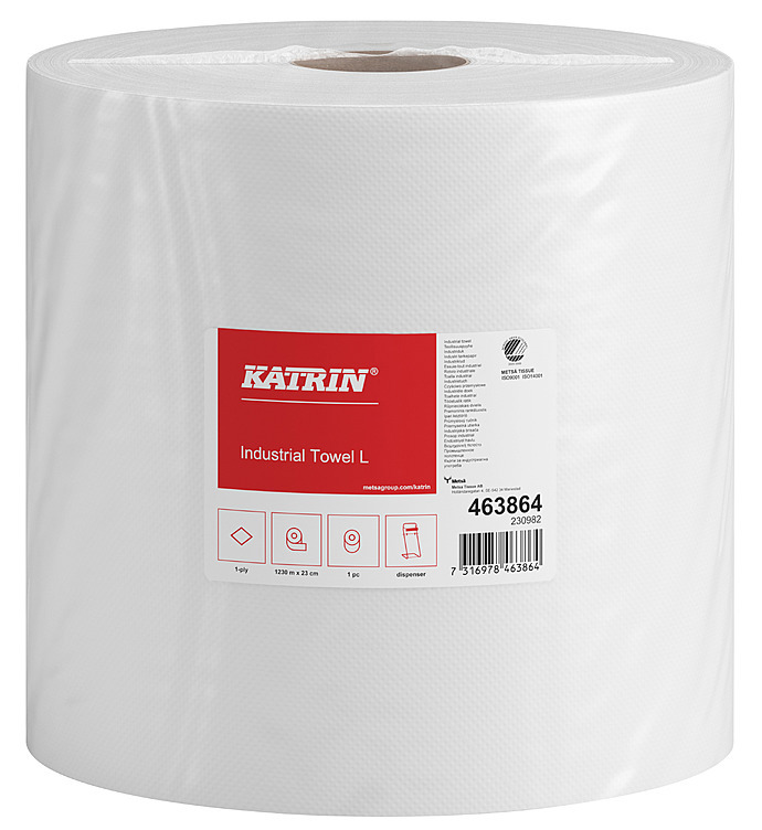 Paper towels katrin basic l 1230m 1ply  1rl