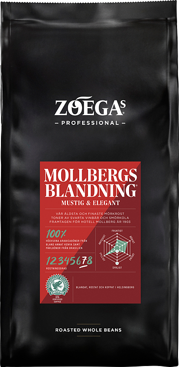 Zoegas hele bønner mollb.bl.   750g