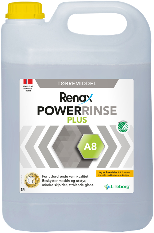 Renax powerrinse plus a8 flytende tørremiddel 5,2kg  5l