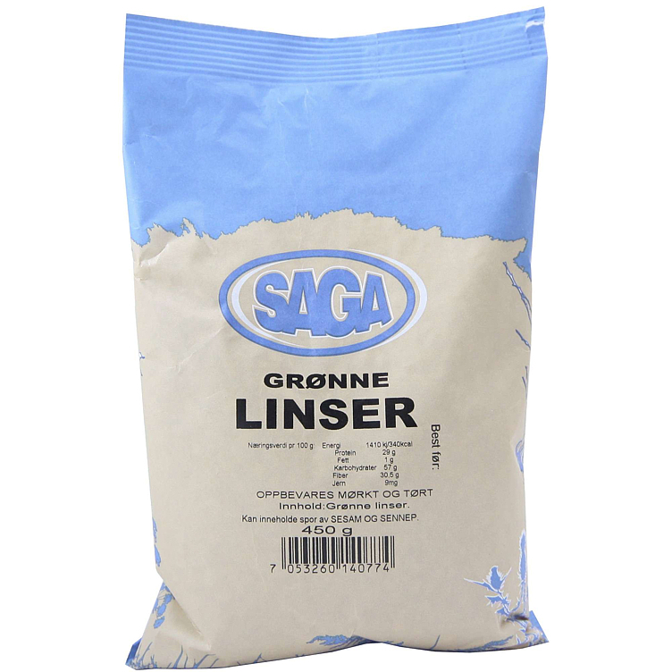 Linser grønne   450g