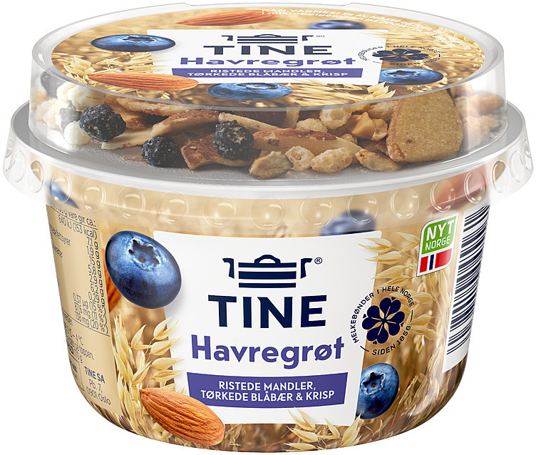 Havregrøt mandel/blåbær   170g