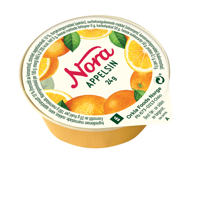 Appelsinmarmelade porsjon   80x24g