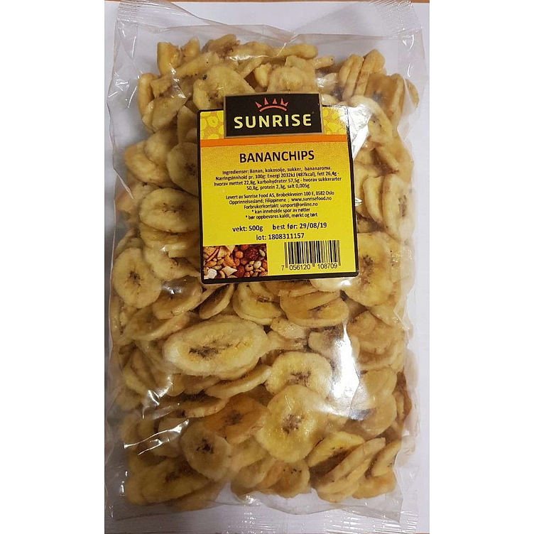 Banana chips 12x500g