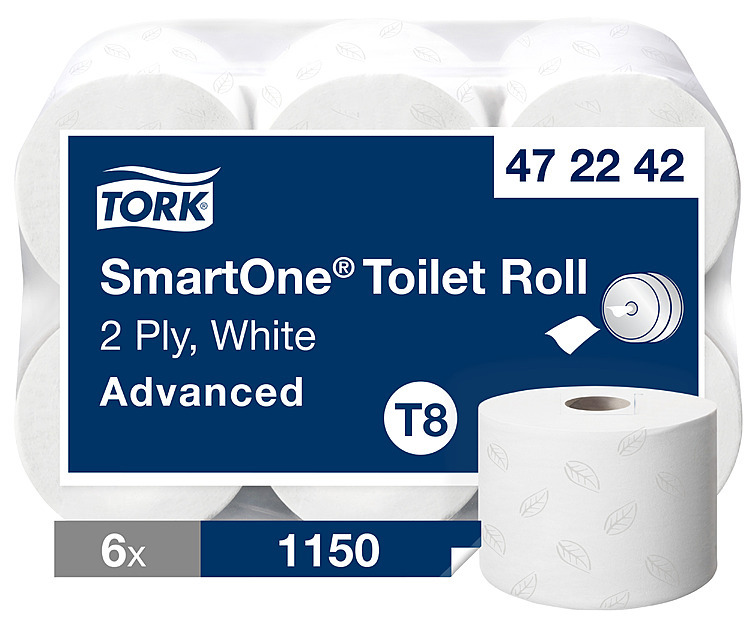 Toalettpapir smartone 2-lag (t8)  stk