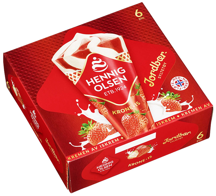 Kroneis jordbær multipack   6stk   750ml