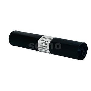 Avfallsekk 100l 70my sort   10stk