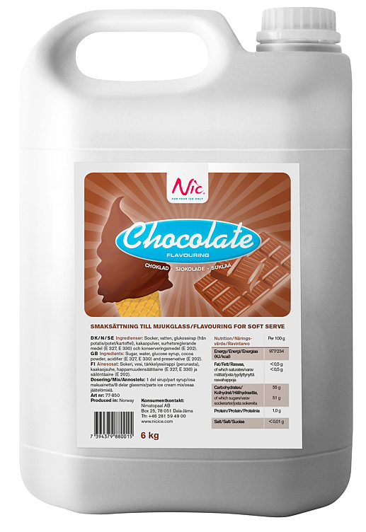 Chocolate syrup, nic    6kg