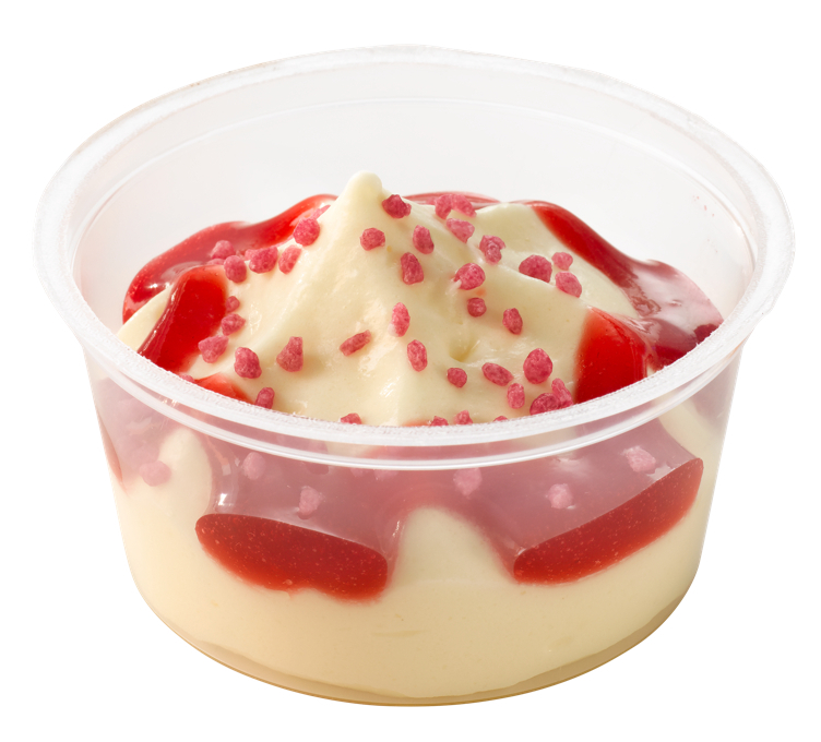 Lemon mousse w/raspberry sauce 33x60g