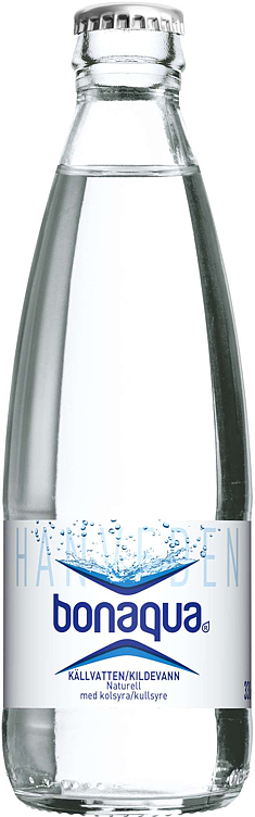 Bonaqua vann med kullsyre naturell glassflaske   24x0,33l
