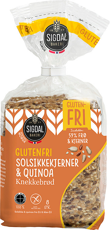 Crispbread sunflower quinoa, gluten-free  190g