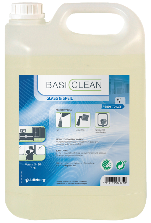 Basiclean glass & speil   3x5kg