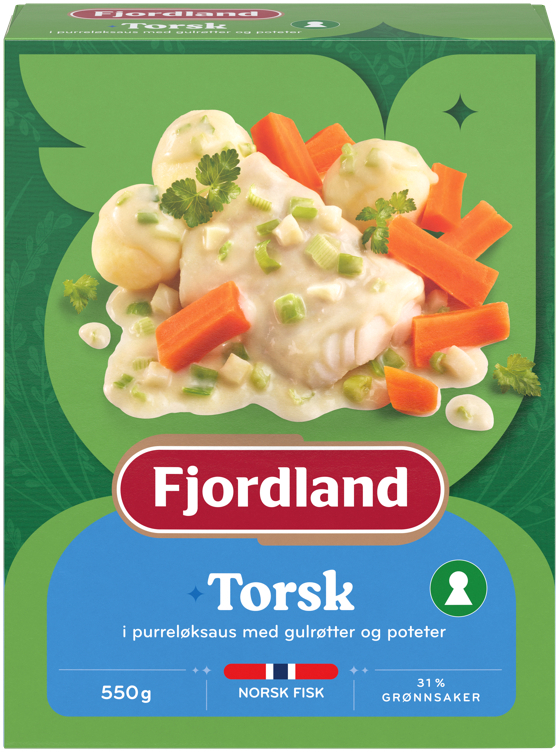 Torsk i purreløksaus   550g