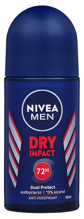 Nivea men deo dry impact roll on 50ml   6stk