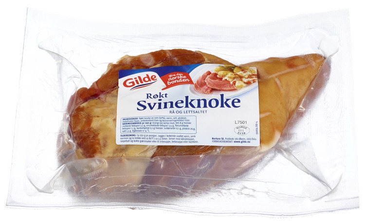 Svineknoke røkt/rå/lettsaltet 4xca1,3kg   kg