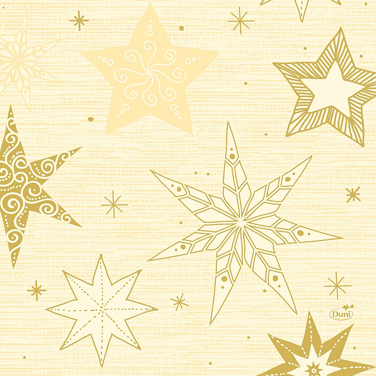 Serviett 3l33cm star stories cream     50stk