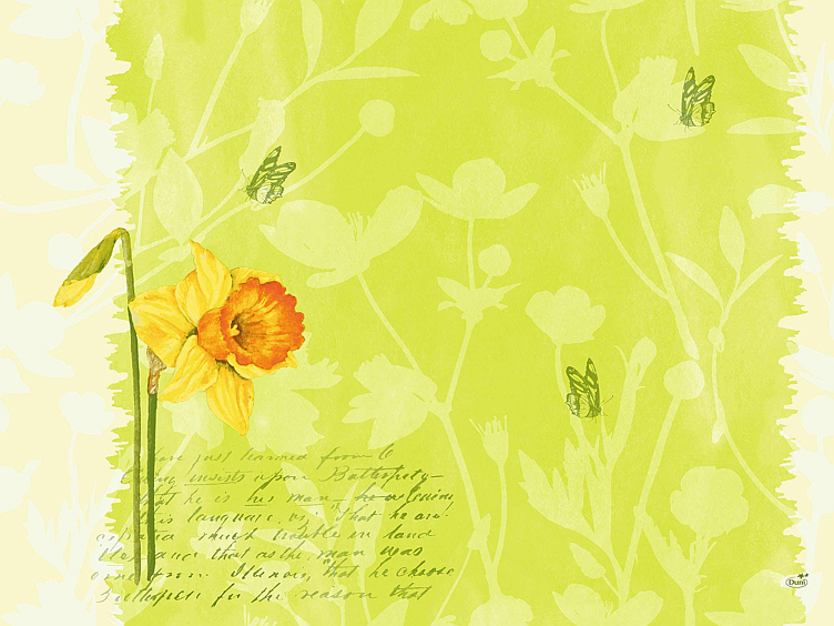 Bordbrikke d-cel spring flowers   100stk