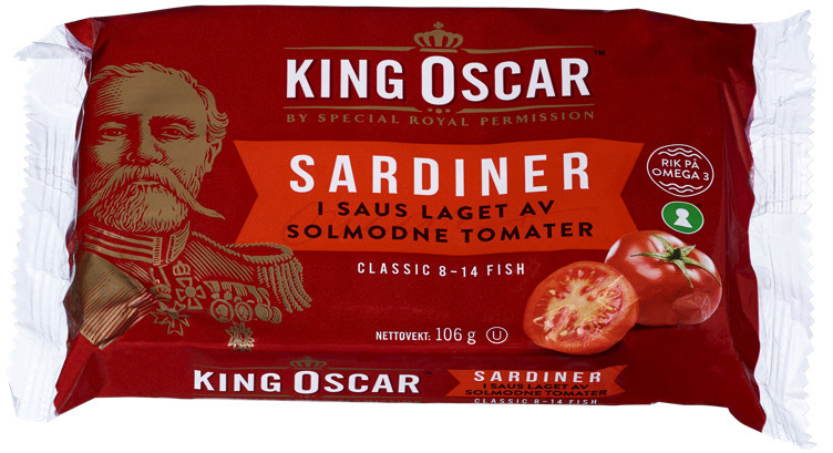Sardiner solmodne tomater   106g