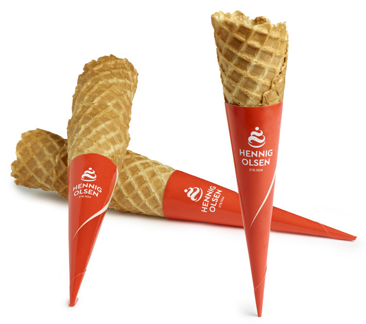 Ice cream cone soft ice with wrapper   252stk