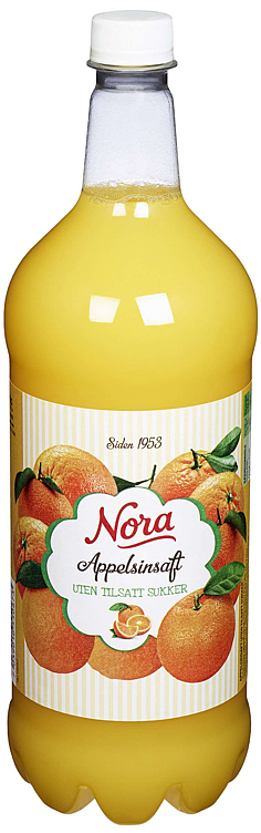 Appelsinsaft uten tilsatt sukker   1,4l