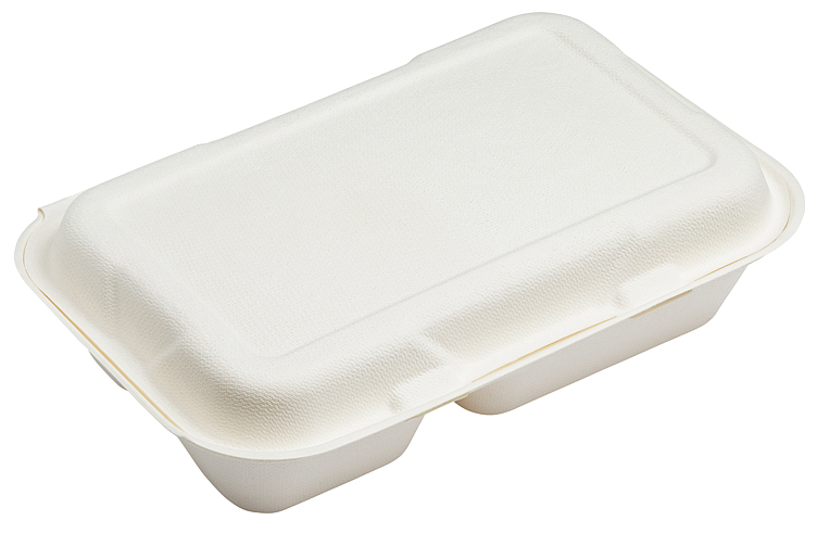 Varmmatboks 2rom fiber 1200ml 25.1x16.6x6.3cm   50stk