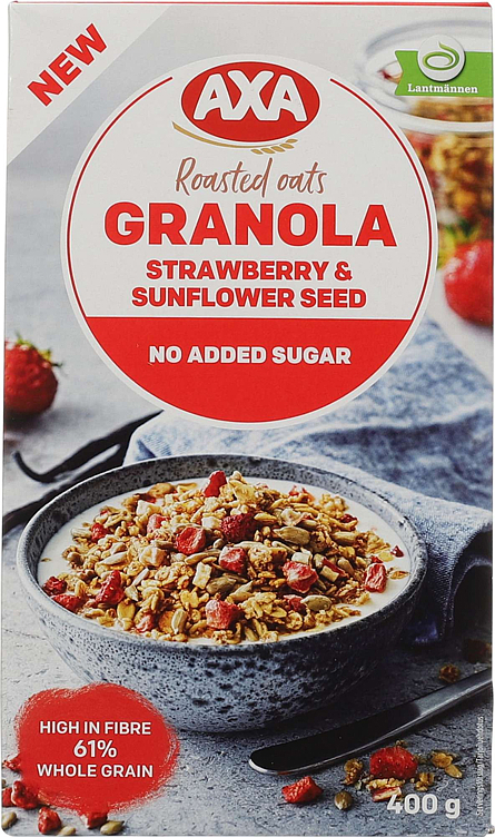 Granola jordbær og solsikkefrø 400g