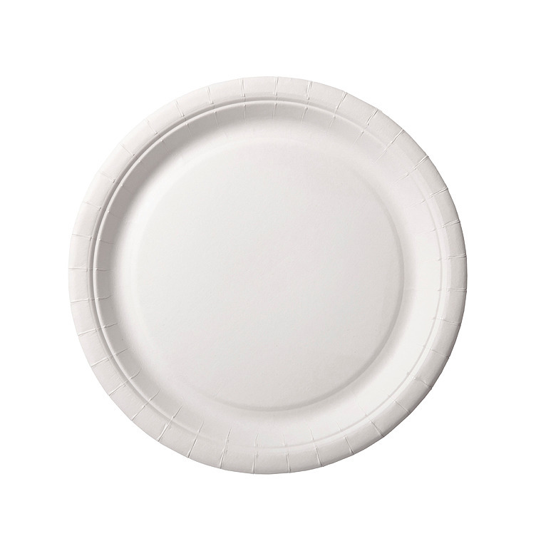 Tallerken papp flat 18cm hvit    100stk