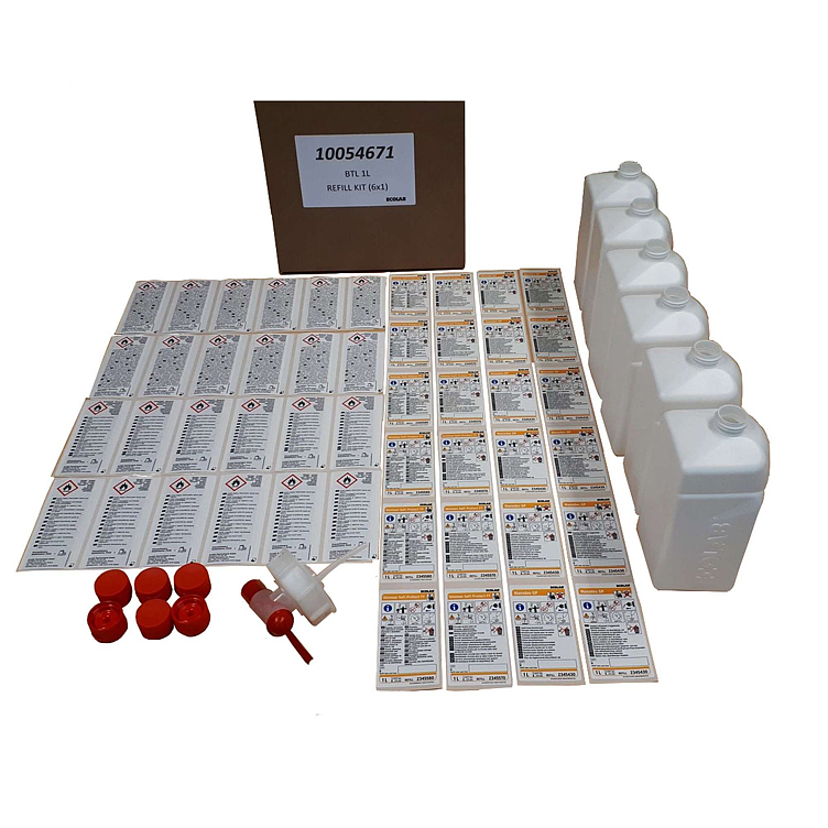 Flaske 1l refill kit  6stk