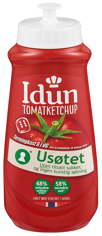 Idun tomatketchup usøtet  510g
