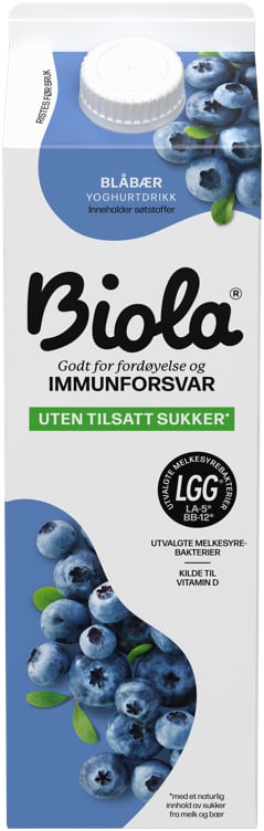 Biola blåbær uten  1000g