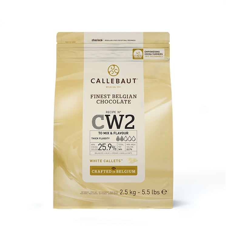 Hvit sjokolade pellets cw2 couverture   2,5kg